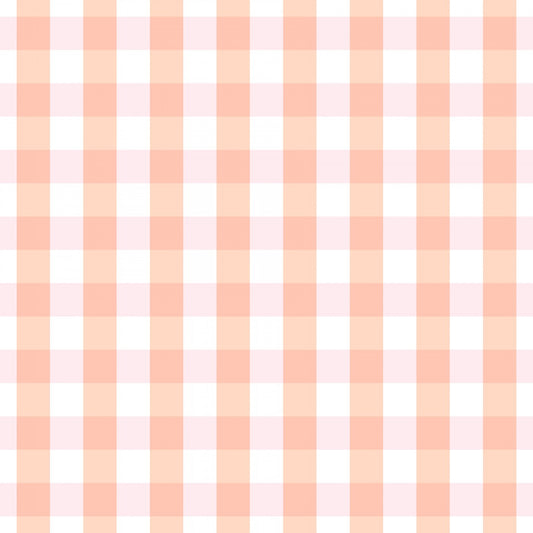 peach gingham strawberrygirl - Le Monde De Lélia