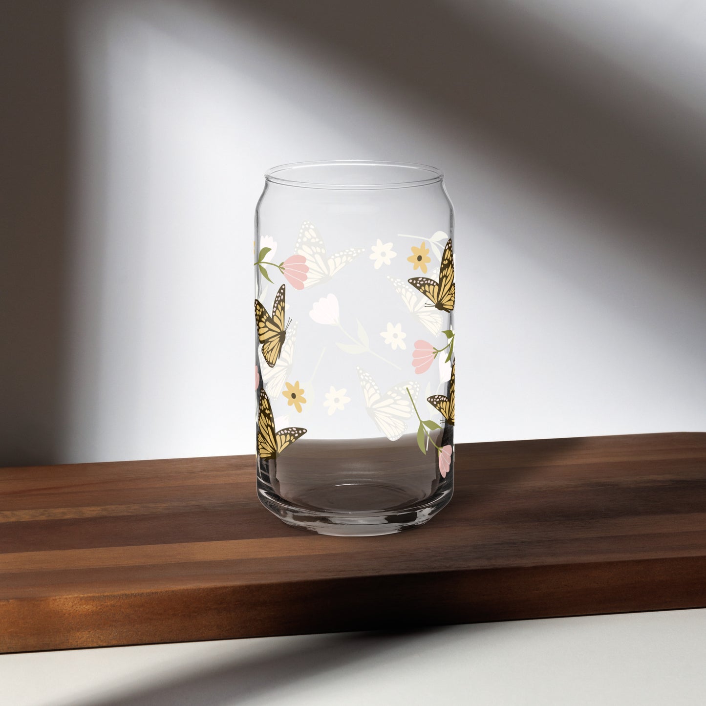 Verre en forme de canette - Papillon