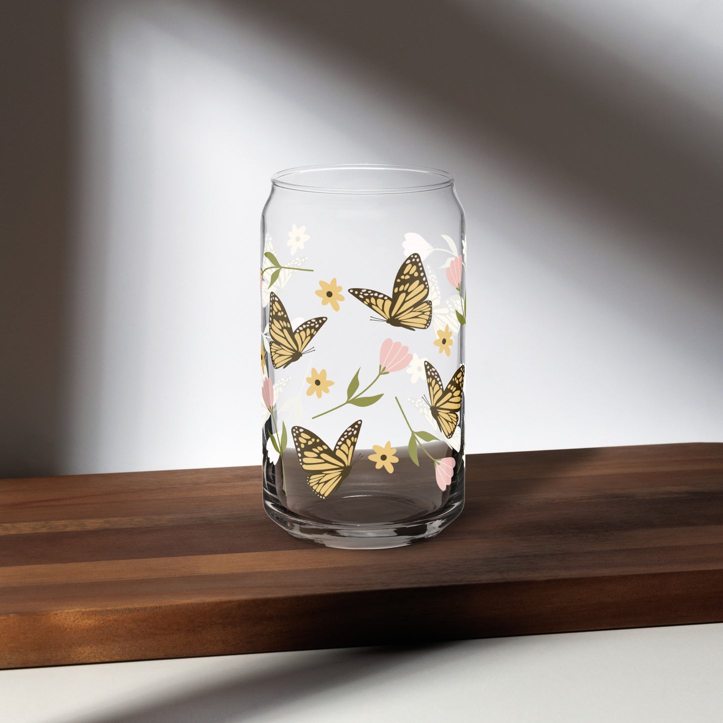 Verre en forme de canette - Papillon