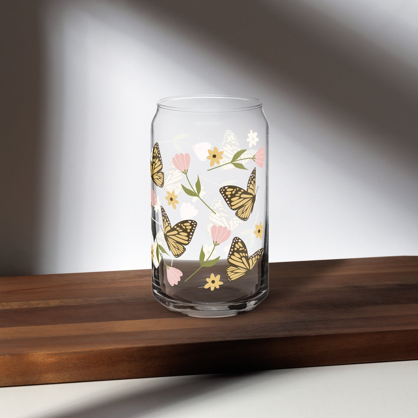 Verre en forme de canette - Papillon