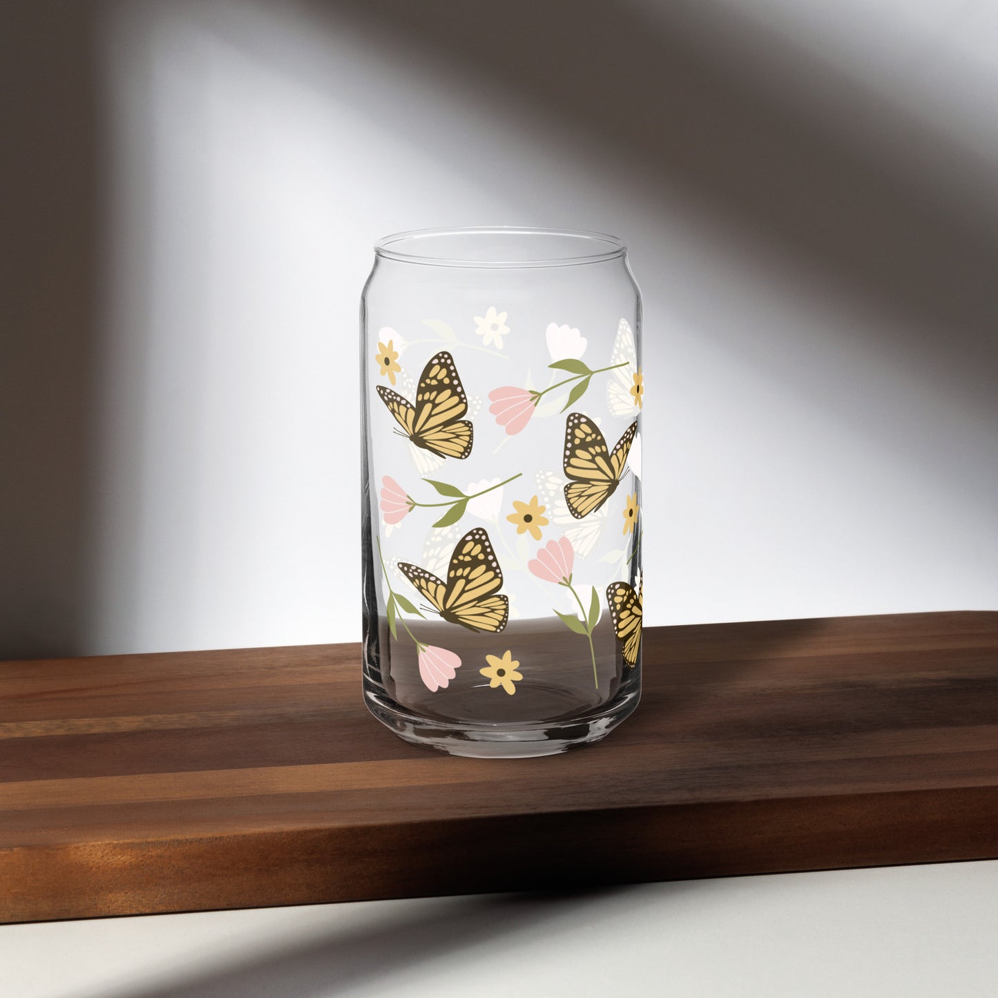 Verre en forme de canette - Papillon