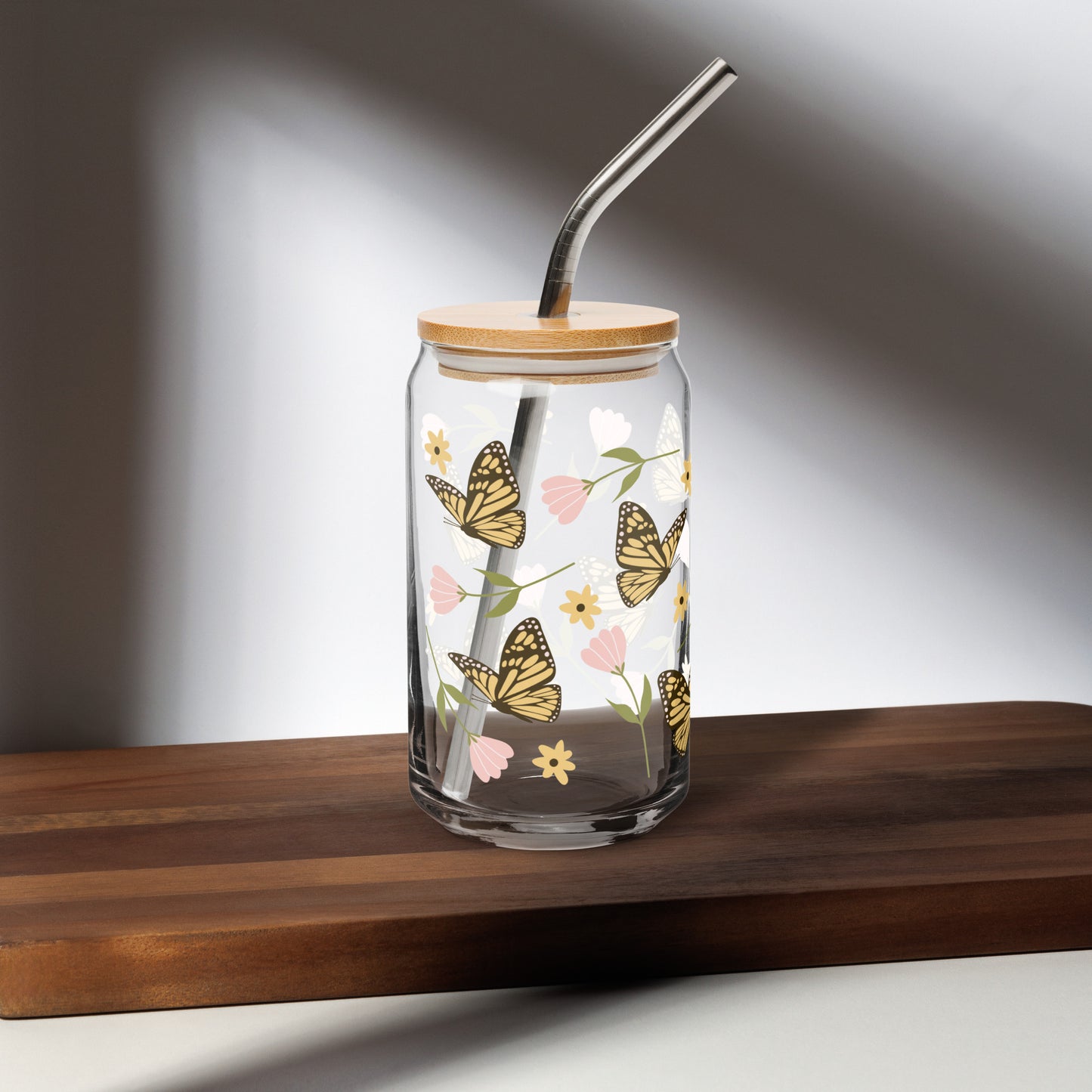 Verre en forme de canette - Papillon